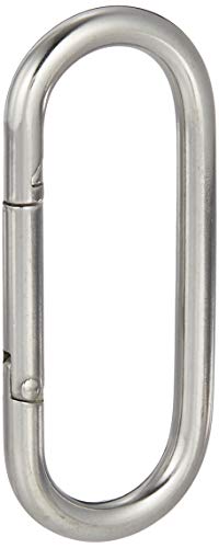 トラスコ中山(TRUSCO) プチカラビナ ステンレス製 シルバー 5mm ワンタッチで付け外しができ TPKB-5(P)