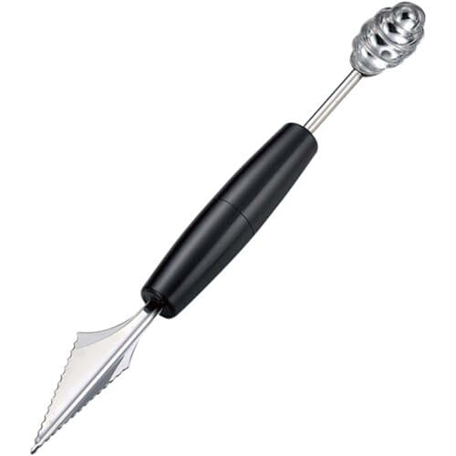 タイガークラウン くり抜き 黒 29×19×194mm フルーツデコレーター2号 スチール V型カット 楕円形 583