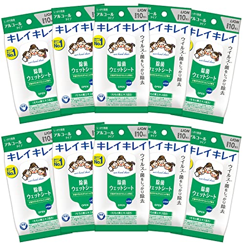 -/10シート (x 10)/-・Size:10シート (x 10)・パッケージ個数:1・商品サイズ (幅×奥行×高さ) :95mm×150mm×165mm・原産国:日本・内容量:10枚×10個・手・指の汚れ・バイ菌をしっかり拭き取り、除菌するウエットティッシュ。・外出先や車の中などで、いつでも簡単に手・指を除菌し、清潔にすることができる。商品紹介 手・指の汚れ・バイ菌をしっかり拭き取り、除菌するウエットティッシュです。外出先や車の中などで、いつでも簡単に、手・指を除菌し、清潔にすることができます。しっかりしたメッシュシートを使用しています。 パッチテスト済み。すべての方に皮ふ刺激が起きないというわけではありません。・原材料・成分 水、エタノール(アルコール類/除菌成分)、BG、メチルパラベン、エチルパラベン、モモ葉エキス、EDTA-2Na