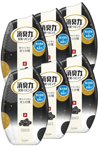 消臭力 [まとめ買い] 玄関 リビング 部屋用 置き型 炭と白檀 400mL×6個 お部屋の消臭力 部屋 寝室 消臭剤 消臭 芳香剤