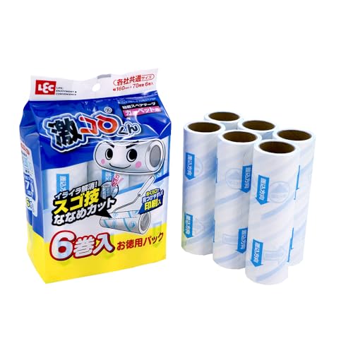 樂天商城 - レック (LEC) 激コロ スゴ技カット 70周 スペア 6個入 / カーペットクリーナー/めくりやすい /