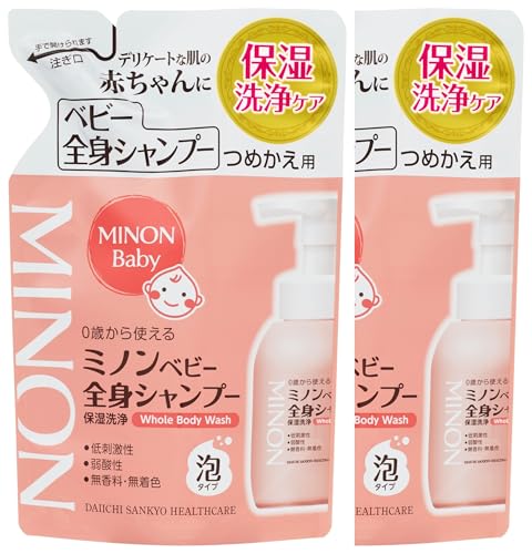 Other - ミノン ベビー全身シャンプー つめかえ用 300mL ×2個セット サンプル付き ベビーシャンプー 0歳から使える 泡タイプ 保湿 乾燥対策