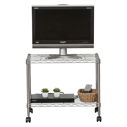 不二貿易(Fujiboeki) テレビ台 ローボード 2段 幅60×奥行35×高さ51m シルバー キャ...