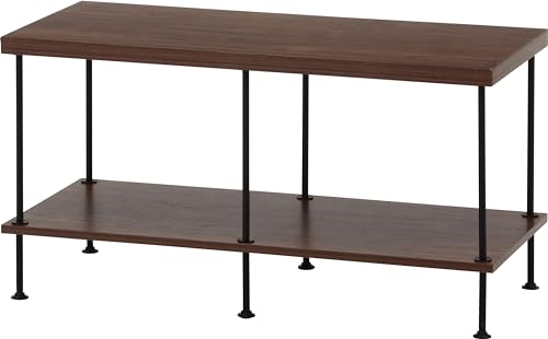 樂天商城 - 不二貿易 テレビ台 オープンラック 幅90×奥行40×高さ48×cm ミディアムブラウン ツイストロック EZBO 71882