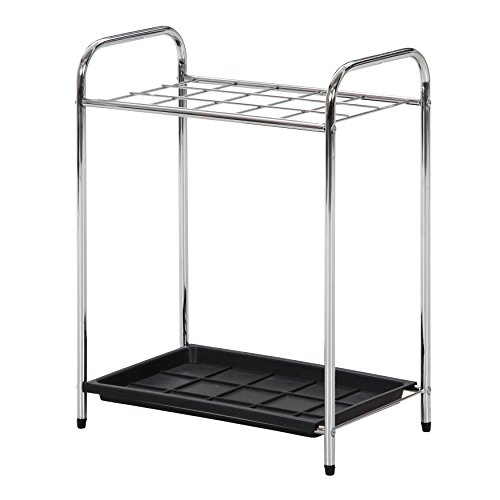不二貿易(Fujiboeki) 傘立て 15本用 幅47.5×奥行28.5×高さ62cm クロム アンブレラスタンド 組立商品 95..