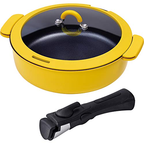 和平フレイズ 取っ手が取れる 鍋 フライパン 24cm イエロー IH対応 ガス マルチパン PFOAフリー ふっ素樹脂加工 ToMay RB-