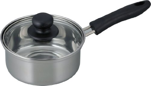 樂天商城 - 和平フレイズ 片手鍋 煮物 茹で物 レシード 14cm IH対応 ガラス蓋付 ステンレス製 RR-6885