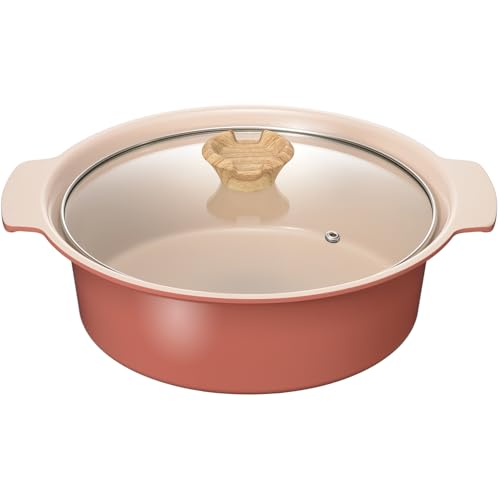 樂天商城 - 和平フレイズ 卓上鍋 24cm 4〜5人用 レッド IH対応 ガス セラミック加工 アルモンデ RB-3308