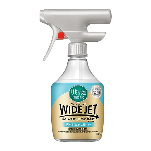 リセッシュ除菌EX WIDE JET（ワイドジェット） 汗・皮脂臭を広く、ムラなく、一気に無臭化 爽やかなそよ風の香り 本体 410ml