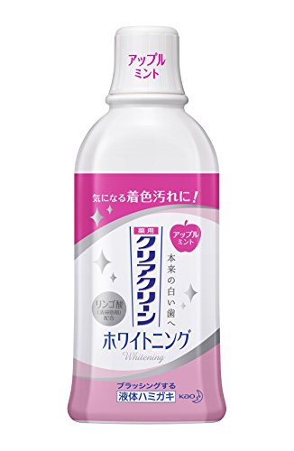 クリアクリーン デンタルリンス ホワイトニング アップルミント 薬用液体ハミガキ 600ml [医薬部外品] 600ミリリットル (x 1)