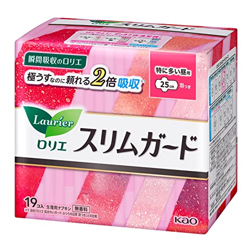 ロリエ スリムガード 長時間しっかり昼用 羽つき 25cm 19コ入 cieldeneige-10003661 Ciel de neige パッケージ画像