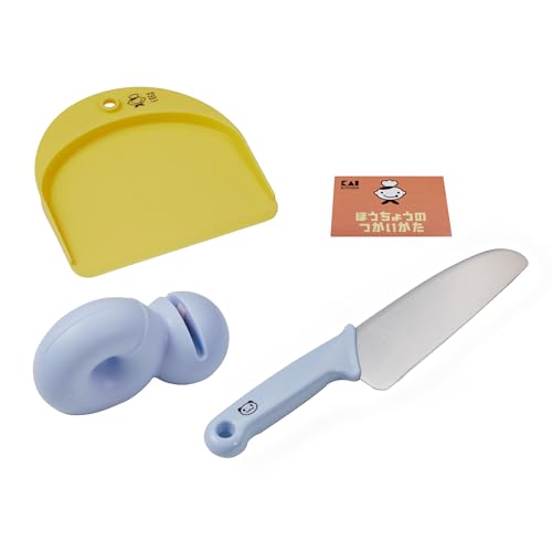 貝印 KAI はじめての シャープナー 本格刃付け 包丁 スクレッパー 3点 セット 包丁や研ぎについて学べるブック付 子供用 包丁用 研ぎ器