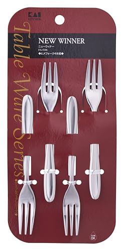 貝印 フォーク ヒメ 4本組 シンプル NEWウィナー FA5186