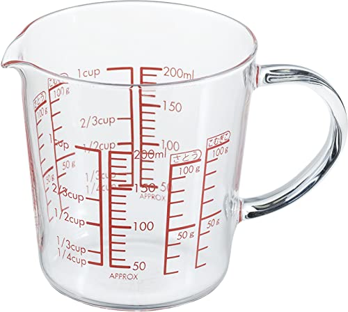 Rakuten - HARIO(ハリオ) 日本製 耐熱ガラス製 メジャーカップワイド 200ml MJCW-20-R-BK
