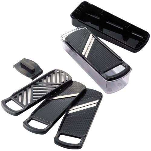 下村企販 [スゴ切れ] 4種の下ごしらえができる スライサーセット 【日本製】 時短調理 コンパクト収納 スライス/千切り/ツマ切り/おろし 安