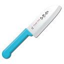 富士カトラリー 子供用クッキングナイフ 115mm ブルー 日本製 ステンレス刃物鋼 両刃 楽しく安全にお料理に挑戦できる子供用庖丁 刃の先端と