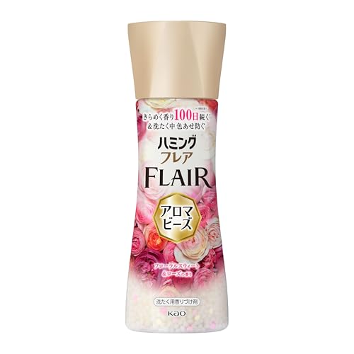 ピンク/本体260g/ー・FlavorName:フローラルスウィート&ローズの香りSize:本体260g・パッケージ個数:1・きらめく香り100日続く＆洗たく中　色あせ防ぐ。フローラルスウィート＆ローズの香り。・お洗たくのはじめに、ビーズを洗たく槽に入れるだけ・すぐに溶けるから、おしゃれ着／ドライ／手洗いなどのやさしく洗えるコースOK・すすぎ1回OK・タテ型・ドラム式どちらの洗たく機でもお使いいただけます商品紹介 お洗たくのはじめに、ビーズを洗たく槽に入れるだけ。きらめく香り100日続く＊1＆洗たく中　色あせ防ぐ＊2。フローラルスウィート＆ローズの香り。衣類長持ち設計。すぐに溶けるから、おしゃれ着／ドライ／手洗いなどのやさしく洗えるコースOK。すすぎ1回OK。タテ型・ドラム式どちらの洗たく機でもお使いいただけます。＊1保管状態で　＊2衣類によって効果は異なります 原材料・成分 成分：安定化剤、香料 使用方法 洗たくのはじめに、ビーズを洗たく槽に入れるだけ。