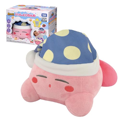 -/-/B0FNM5HHJ2・PatternName:単品・(C) TOMY (C) Nintendo / HAL Laboratory Inc.・本体:単3形アルカリ乾電池2本使用(電池は別売です。) 電池はアルカリ乾電池をご使用ください。商品紹介 ゆったりテンポのメロディや胎内音で赤ちゃんの眠りをする「星のカービィ」のぬいぐるみです。 【対象月齢】0ヶ月頃〜 ・胎内音や大人の方も心地良い環境音を収録 ・やすらぎメロディやたのしいメロディが7曲収録 ・ぬいぐるみは手洗い可能 【収録内容】 (1)胎内音 (2)きらきら星 (3)シューベルトの子守歌 (4)ブラームスの子守唄 (5)トロイメライ (6)手をたたきましょ (7)むすんでひらいて (8)もりのくまさん (9)環境音(波の音) 【セット内容】ぬいぐるみ本体(1) サウンドボックス(1) 取説(1) 安全警告 該当なし