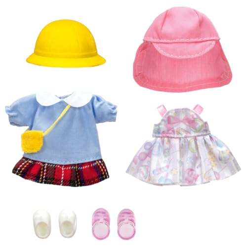 (C) TOMY・電池は使用しません。商品紹介 ミキちゃんマキちゃん用の赤いチェックスカートが付いたようちえんスモックと、ピンクの日よけ帽子に合わせるキャンディ柄のワンピースセット ミキちゃんマキちゃんサイズの幼稚園の水色スモックと黄色い帽子、日よけ帽子とキャンディストライプのワンピース、それぞれに合わせるクツが2足付属したドレスセットです。 【セット内容】スカート付きようちえんスモック(1) キャンディワンピース(1) ようちえんぼうし(1) ひよけぼうし(1) リボンシューズ(1) リボンサンダル(1) 安全警告 該当なし