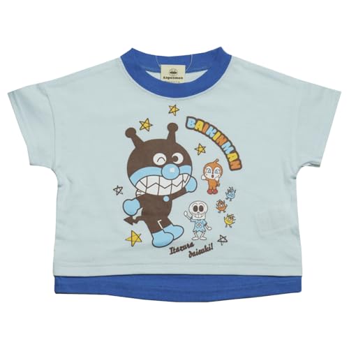 クラシックサックス/90/ta3056-6・Size:90Color:サックス・夏物　アイテム　半袖　Tシャツ　キャラクターアイテム　ベビー　キッズ説明 みんな大好きアンパンマン 天竺素材の半袖Tシャツです。 春先などは重ね着インナーとしても最適・ 大きいプリント＆重ね着風が目立ちます 肩スナップボタン無しになります。 【本体】綿 60％ ポリエステル 40％ 【80cm】着丈:33cm 身幅:32cm 肩幅:34cm 【90cm】着丈:36cm 身幅:33cm 肩幅:35cm 【95cm】着丈:38cm 身幅:34cm 肩幅:36cm 【100cm】着丈:40cm 身幅:35cm 肩幅:37cm 平置きの状態で計測しており、商品の特性上、計測した寸法に若干の誤差が生じる場合がございます。