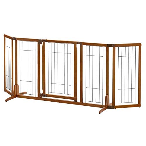ブラウン/214L x 52W x 81H cm/4973655589915・パッケージ個数:1・置くだけで場所に合わせて幅調節ができるゲート