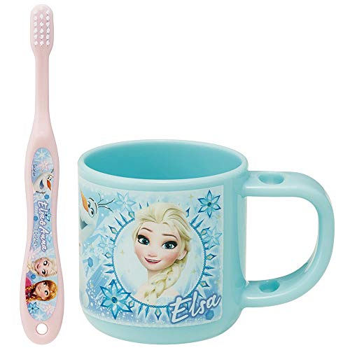 スケーター (skater) 歯ブラシセット 歯ブラシ セット スタンド付 コップ 3-5才園児用 180ml 14.5cm アナと雪の女王 デ