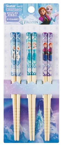 スケーター(Skater) 竹箸 箸 16.5cm 3膳組 ディズニー アナと雪の女王 25 女の子 ANT2T