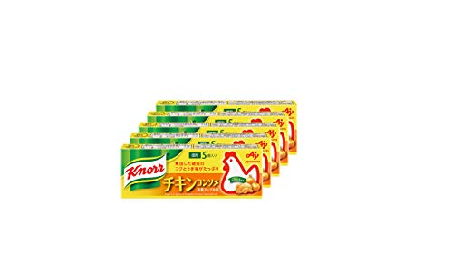 -/5個 (x 5)/-・FlavorName:チキンSize:5個 (x 5)・パッケージ個数:5・内容量:(7.1g)×5個×5箱・カロリー: 【固形キューブ1個当たり】 エネルギー:76kcal・原材料:乳糖、食塩、鶏肉、食用油脂、チキンエキス、酵母エキス、デキストリン、チキンファット、たまねぎ、しょうゆ、香辛料、調味料(アミノ酸等)、カラメル色素、酸味料、(小麦を原材料の一部に含む)・商品サイズ(高さ×奥行×幅):42mm×16mm×120mm