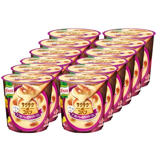 素材のおいしさが溶け込んだ、とろとろな濃厚なポタージュに、工房で丁寧に焼き上げた、サクサク食感が長く楽しめるパンが入った容器入りスープです。商品紹介 素材のおいしさが溶け込んだ、とろとろな濃厚なポタージュに、工房で丁寧に焼 き上げた、サクサク食感が長く楽しめるパンが入った容器入りスープです。 原材料・成分 チーズクルトン（国内製造）、砂糖、でん粉、クリーミングパウダー、デキストリン、マッシュポテト、麦芽糖、さつまいもパウダー、食塩、食用加工油脂、乳糖、全粉乳、バターソテーオニオンパウダー、酵母エキス調味料、バター風味パウダー、こしょう／調味料（アミノ酸等）、増粘剤（キサンタンガム）、香料、カロチノイド色素、イーストフード、ビタミンC、（一部に小麦・乳成分・大豆を含む）