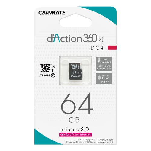 64GB専用microSDカード/-/DC4・Style:64GB・パッケージ個数:1・原産国: 中国・梱包サイズ:1x8x12.7cmスタイル:専用microSDカード(64GB) d'Action 360シリーズ専用のmicroSDカード