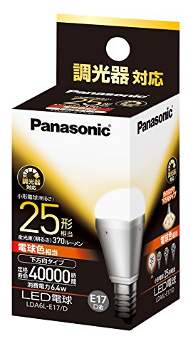 Rakuten - パナソニック EVERLEDS ミニクリプトン型 LED電球(調光器対応・E17口金・小形電球形・電球25W相当・370ルーメン・電球色相当)L