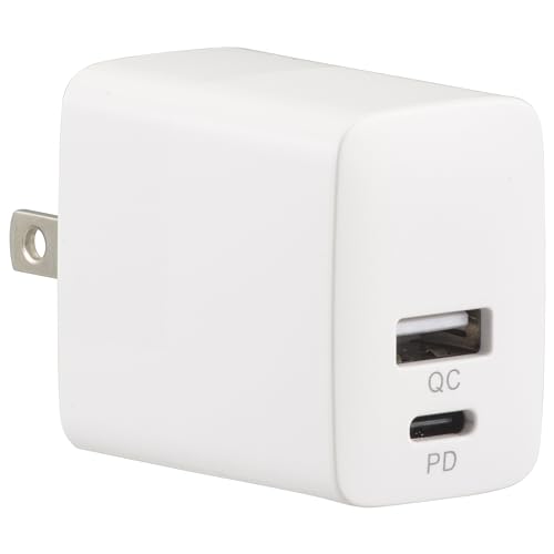 ホワイト/-/MAV-AQP20W-W・パッケージ個数:1・【 特 長 】　お手持ちのUSBケーブルで、コンセントからiPhone/スマートフォンの充電が2台同時にできる、USB2ポート搭載のAC電源アダプター　USB Type-CポートはUSB Power Delivery(USB PD)の急速充電規格に対応、Type-AポートはQuick Charge3.0(QC3.0)の急速充電規格に対応 左記に非対応の機種でも、最大出力3A相当（端末に依存）で給電・出力電圧を接続する機器に合わせて自動で切り換え、最適な電力で安全に給電　50分で約75%、高出力で高速充電 iPhone14ProMaxの場合（当社調べ）　収納式スイングプラグ・【 仕 様 】　定格入力：AC100-240V 50/60Hz 0.5A（MAX）　定格出力：20W（MAX） USB Type-C…DC5V直流3A、DC9V直流2.22A、DC12V直流1.67A USB Type-A…DC5V直流3A、DC9V直流2A、DC12V直流1.5A　出力端子：USB Type-C×1、US●お手持ちのUSBケーブルで、コンセントからiPhone/スマートフォンの充電が2台同時にできる、USB2ポート搭載のAC電源アダプター ●USB Type-CポートはUSB Power Delivery(USB PD)の急速充電規格に対応、Type-AポートはQuick Charge3.0(QC3.0)の急速充電規格に対応 左記に非対応の機種でも、最大出力3A相当（端末に依存）で給電 ●出力電圧を接続する機器に合わせて自動で切り換え、最適な電力で安全に給電 ●50分で約75%、高出力で高速充電 iPhone14ProMaxの場合（当社調べ） ●収納式スイングプラグ