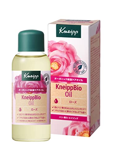 -/100ミリリットル (x 1)/-・パッケージ個数:1・内容量:100ml、原産国:ドイツ、スキンタイプ:全肌質対応・全成分:サフラワー油、オリーブ果実油、カニナバラ果実油、ヒマワリ種子油、香料、イランイラン花油、ダマスクバラ花油、トコフェロール、アミリスバルサミフェラ樹皮油・天然由来成分を使用した植物美容オイル。お顔だけでなく全身の保湿ケアにも使用できます。植物の恵みでやさしく保湿し、うるおいに満ちた肌へ導きます。エイジングケア*1に適した“ローズヒップオイル*2配合でハリ・弾力のあるもっちりうるおいに満ちた肌へ導きます。商品紹介 使用方法ボディケアに(バスルームで簡単保湿)お風呂上がりの水分が肌に残った状態で手のひらにたっぷりと取り、やさしくマッサージしてください。肌の水分となじみ、ベタつきません。部分ケアに皮膚が硬くなりがちな(ひじ・ひざ・かかと)を徐々にやわらか肌に。髪の乾燥に(天然植物オイルでヘアケア)タオルドライの後の濡れた毛先に洗い流さないトリートメントとして2?3滴。スタイリングあとにも1?2滴なじませて仕上げの艶出しにも。頭皮マッサージに(天然植物オイルで頭皮マッサージ)シャンプー前の頭皮にオーガニックのクナイプビオ オイル ローズをつけてやさしくマッサージし、シャンプーで洗い流してください。ブースターとして(マスク下でもべたつかない)洗顔後すぐのお肌に使うと、次に使う化粧水の通り道を整えます。マスクの時も快適に。さらっとベタつかない、うるおいを抱え込んだ肌に。マスク下の肌荒れにマスク着用などでストレスのかかりやすいお肌。ニキビあと・キズあと*のケアに、クナイプビオ オイルが推奨です。*キズあと、ニキビあととは、ケロイドや色素沈着のある肌ではなく、健常な状態に戻った肌のことです。 原材料・成分 サフラワー油 オリーブ果実油 ヒマワリ種子油 ダマスクバラ花油 カニナバラ果実油 イランイラン花油 トコフェロール アミリスバルサミフェラ樹皮油 香料