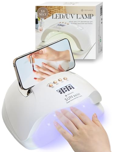 RENAGE ネイルライト 自動点灯機能搭載 ジェルネイル ライト UVライト ネイリスト監修 LEDライト レジン ネイルドライヤー 硬化ライ