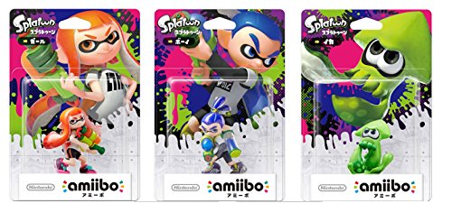 amiibo スプラトゥーン 全3種セット ガール ボーイ イカ