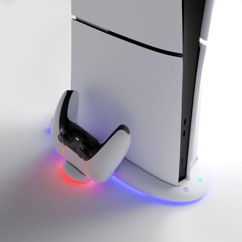 【PS5 Slim 対応】PS5 Slim用 スタンド 縦置き RGB コントローラー 充電スタンド Blitzowl PS5用冷却ファン PS