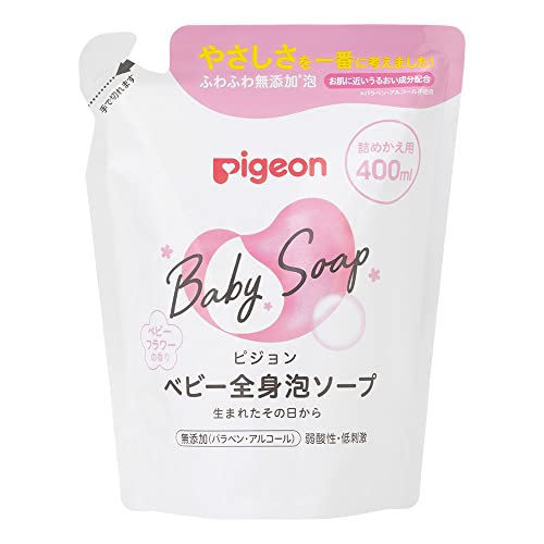ピジョン Pigeon ベビー全身泡ソープ ベビーフラワーの香り 詰めかえ用 400ml