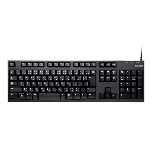 エレコム キーボード 有線 メンブレン 1000万回高耐久 ブラック TK-FCM062BK