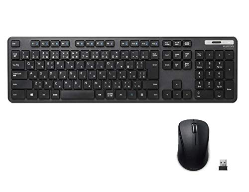 エレコム ワイヤレスキーボード マウスセット メンブレン 薄型 フルキーボード ブラック TK-FDM110MBK エレコム ワイヤレスキーボード マウスセット メンブレン 薄型 フルキーボード ブラック TK-FDM110MBK