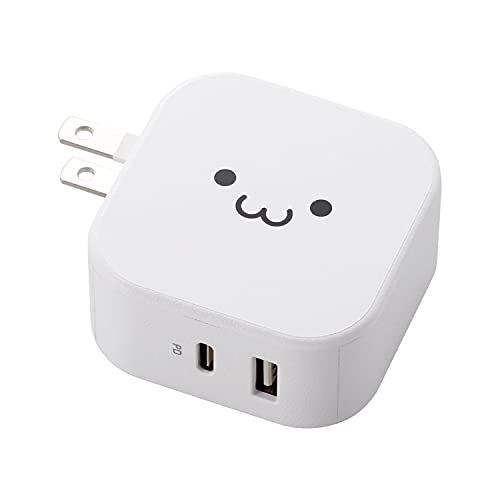 エレコム USB コンセント 充電器 合計32W ( USB PD対応 ) Type-C×1 / USB-A×1 ホワイトフェイス MPA-AC