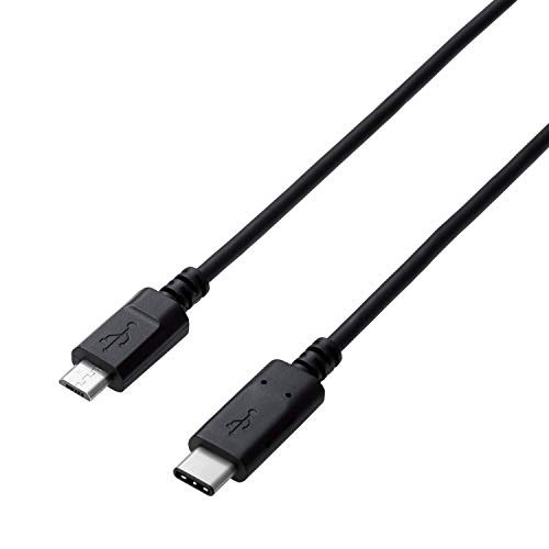 エレコム USB-Cケーブル C-microB 0.5m USB2.0 認証品 3A出力 ブラック U2C-CMB05NBK エレコム USB-Cケーブル C-microB 0.5m USB2.0 認証品 3A出力 ブラック U2C-CMB05NBK