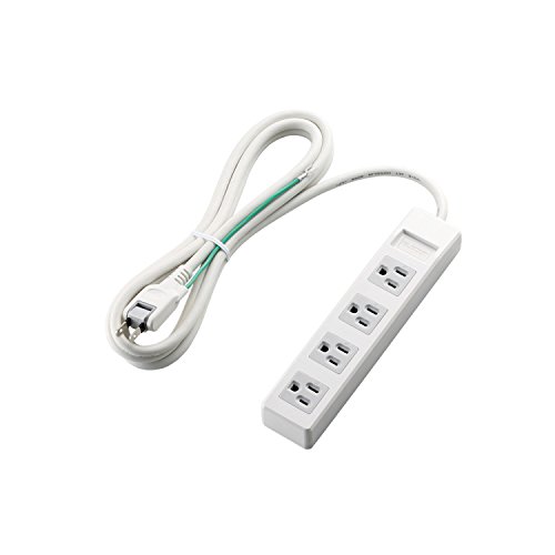エレコム 電源タップ 3ピン マグネット付 4個口 2.5m ホワイト T-T1B-3425WH エレコム 電源タップ 3ピン マグネット付 4個口 2.5m ホワイト T-T1B-3425WH