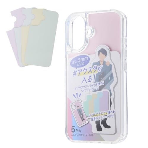 樂天商城 - エレコム iPhone 16 ケース クリア 推し活 インナーシート付 アクスタ収納 ハイブリッド 4つ角エアークッション クリア PM-A24