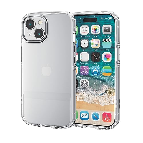 Rakuten - エレコム iPhone15 ケース TOUGH SLIM LITE ソフト オールクリア ストラップシート付き ストラップホール付き クリア P