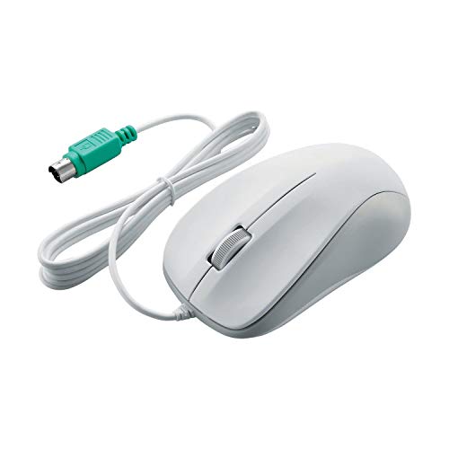 エレコム マウス 有線 Mサイズ 3ボタン PS2 光学式 ホワイト ROHS指令準拠 M-K6P2RWH/RS