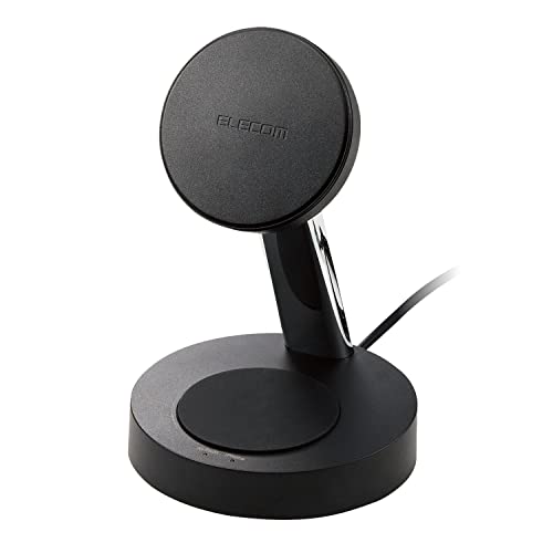エレコム ワイヤレス充電器 7.5W+5W マグネット式 スタンドタイプ 同時充電 縦置き/横置き両対応 滑り止めパッド ケーブル一体(1.5m エレコム ワイヤレス充電器 7.5W+5W マグネット式 スタンドタイプ 同時充電 縦置き/横置き両対応 滑り止めパッド ケーブル一体(1.5m