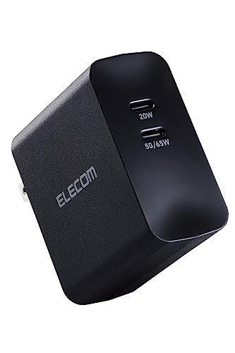 エレコム 充電器 Type-C 2ポート 70W USB PD対応 GaN採用 【 iPhone16 iPad Macbook Air Wind エレコム 充電器 Type-C 2ポート 70W USB PD対応 GaN採用 【 iPhone16 iPad Macbook Air Wind