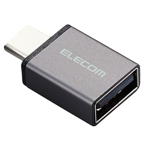 エレコム USB-A to C変換アダプタ コンパクトサイズ Type-C変換 USB2.0 480Mbps Macbook ブラック M-AF