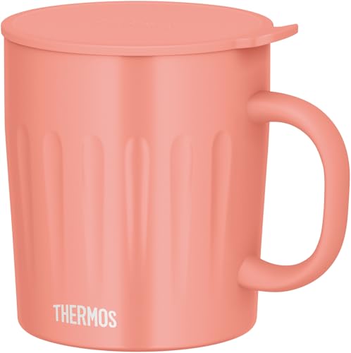 樂天商城 - サーモス 真空断熱マグカップ 550ml コーラルピンク エンボス加工 大容量モデル 食洗機対応 スープも楽しめる JTA-550 CP