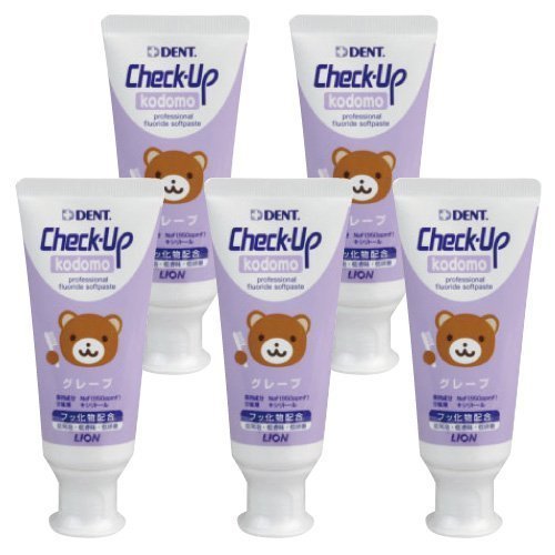 ライオン ペースト DENT チェックアップ kodomo 60g (5本(グレープ)) ライオン ペースト DENT チェックアップ kodomo 60g (5本(グレープ))
